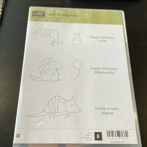 Stampin Up Little Buddy Birthday Wooden Stamp set - Picture 1 of 3